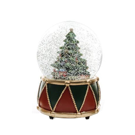 Sfera natalizia in poliresina con carillon per decorazioni natalizie