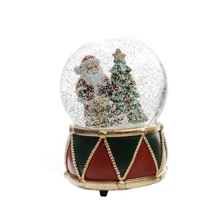 Sfera natalizia in poliresina con carillon per decorazioni natalizie