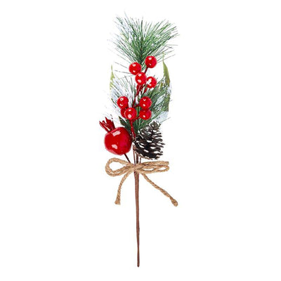 Bacche rosse prima neve per albero di natale in polistirolo per decorazioni natalizie