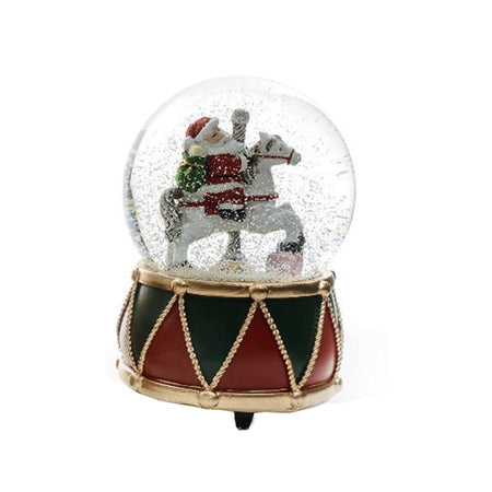 Sfera natalizia in poliresina con carillon per decorazioni natalizie