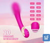 Stimolatore Femminile 10 Modalità di Vibrazione Impermeabile 20 cm Rosa ricarica USB