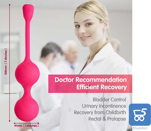 Stimolatore Massaggiatore Controllato da Smartphone Ricaricabile USB Sfere Kegel