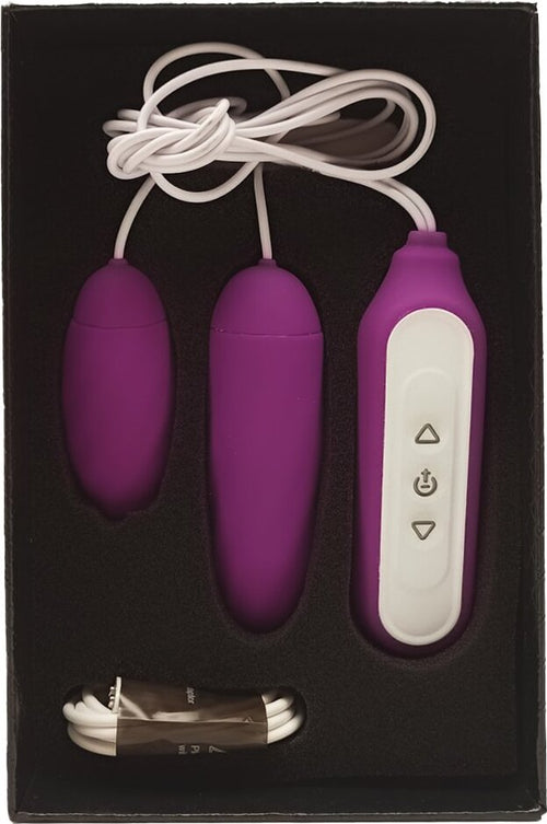 Stimolatore massaggiatore doppio parti intime cavo usb con telecomando valore intensità variabile