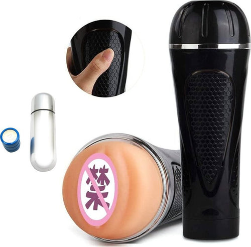 Stimolatore Massaggiatore Maschile in Silicone con Vibratore a Batteria Grandi Dimensioni