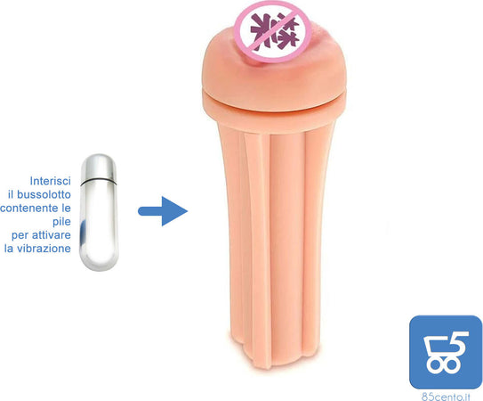 Stimolatore Massaggiatore Maschile in Silicone con Vibratore a Batteria Grandi Dimensioni