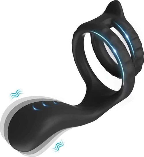 Anello Vibrante in Silicone Nero per Coppie – USB Ricaricabile, Waterproof e Silenzioso colore nero