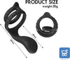Anello Vibrante in Silicone Nero per Coppie – USB Ricaricabile, Waterproof e Silenzioso colore nero
