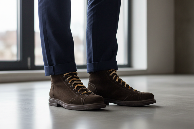 Scarpa Uomo Santoni - Scarponcino Stringato
