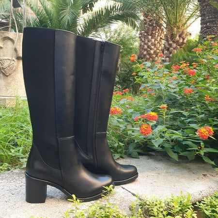 Stivali Donna in Vera Pelle Tacco 5cm Stivale Casual Alto Con Fondo Antiscivolo E Gambale Altro Made in Italy Moda/Donna/Scarpe/Stivali D'Avanzo Clazature - Nola, Commerciovirtuoso.it