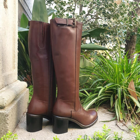 Stivali Donna in Vera Pelle Tacco 5cm Stivale Casual Alto Con Fondo Antiscivolo E Gambale Altro Made in Italy Moda/Donna/Scarpe/Stivali D'Avanzo Clazature - Nola, Commerciovirtuoso.it