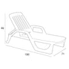 Lettino in resina Bianco impilabile Zanzibar da Mare e Piscina 190 cm