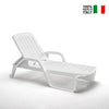 Lettino in resina Bianco impilabile Zanzibar da Mare e Piscina 190 cm
