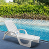 Lettino in resina Bianco impilabile Zanzibar da Mare e Piscina 190 cm