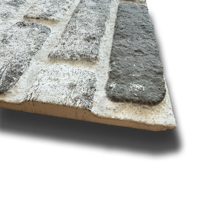 CAPPOTTO esterno - interno isolante in STYROFOAM 3D spess.2cm (120x50cm) con resine e malta mattoni Bianchi e neri