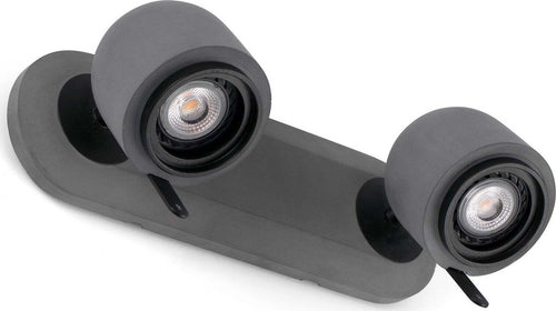 STONE 2L Lampada da parete grigio pietra Illuminazione/Illuminazione per interni/Illuminazioni per pareti/Applique Led Mall Home - Napoli, Commerciovirtuoso.it