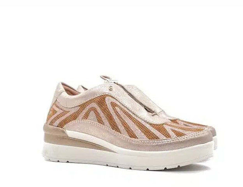 STONEFLY Sneaker donna CREAM 38 Laminated Tan Brown