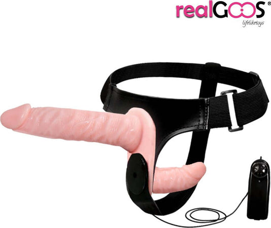Strap On Fallo Realistico Doppia penetrazione Interno Esterno Per Lei Da Donna Indossabile Con Vibrazione Realgoos® Salute e cura della persona/Erotismo e contraccezione/Sex toys/Strap-on Kondorama - Martinsicuro, Commerciovirtuoso.it