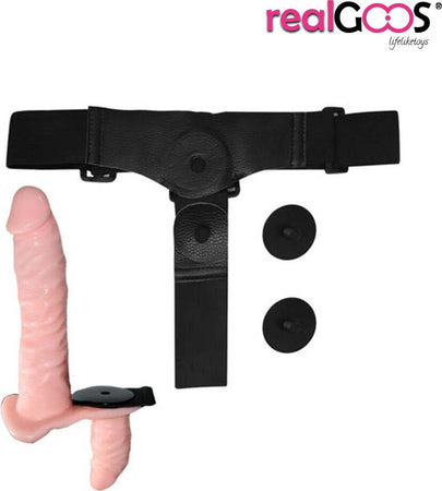 Strap On Fallo Realistico Doppia penetrazione Interno Esterno Per Lei Da Donna Indossabile Con Vibrazione Realgoos® Salute e cura della persona/Erotismo e contraccezione/Sex toys/Strap-on Kondorama - Martinsicuro, Commerciovirtuoso.it