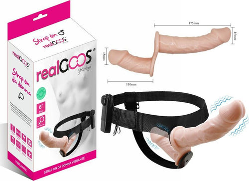 Strap On Fallo Realistico Doppio Interno Esterno Per Lei Da Donna Indossabile Con Vibrazione Realgoos® Salute e cura della persona/Erotismo e contraccezione/Sex toys/Strap-on Kondorama - Martinsicuro, Commerciovirtuoso.it