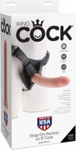 Strap On per Lei King Cock Strap-on Harness color Carne Fallo 20,3 cm Salute e cura della persona/Erotismo e contraccezione/Sex toys/Strap-on Kondorama - Martinsicuro, Commerciovirtuoso.it