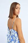 Tuta Molly Bracken  fantasia azzurra ebianca con spalline