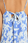 Tuta Molly Bracken  fantasia azzurra ebianca con spalline