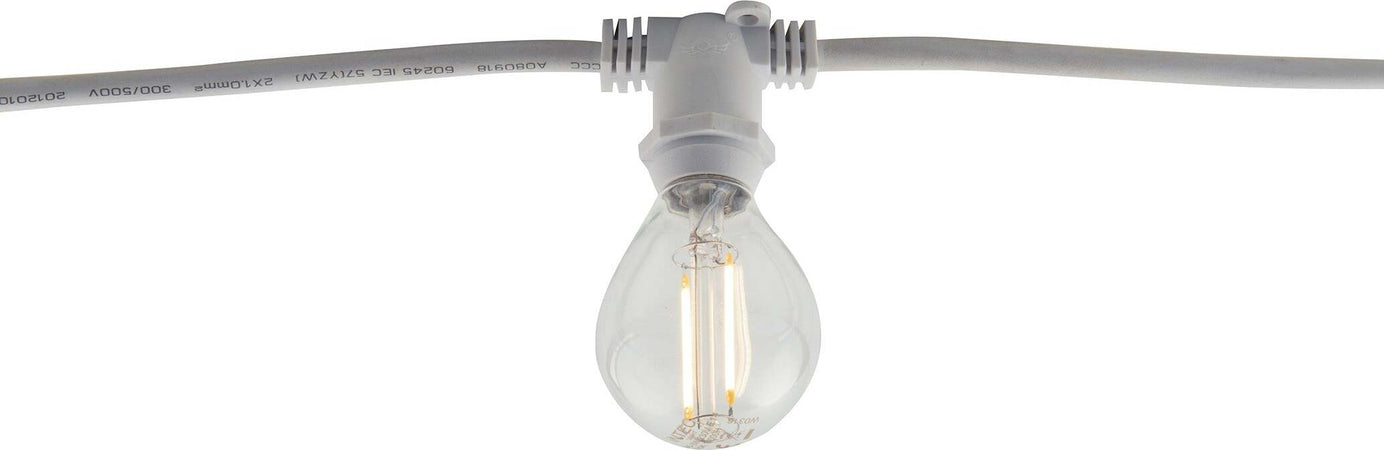 Stringa Elettrificata Picnic Bianca 10Xe27 Ip44 Con Spina Schuko 10Mt Illuminazione/Illuminazione per interni/Lampadari lampade a sospensione e plafoniere/Faretti da soffitto Led Mall Home - Napoli, Commerciovirtuoso.it