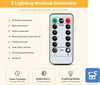 Stringa Luci LED per Tende e Decorazioni Bianco Caldo Alimentazione USB 3m x 3m con Telecomando
