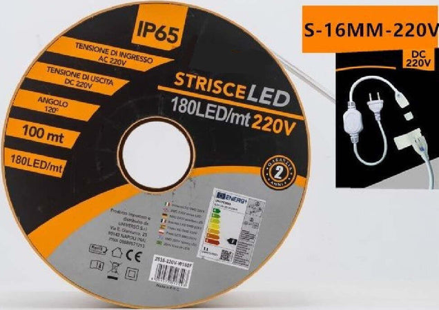 Strip Led 2835 180d 100 Metri 220v Striscia Luce Calda Fredda Naturale 2835-w180 Casa, arredamento e bricolage > Illuminazione da interno > Strisce LED Trade Shop italia - Napoli, Commerciovirtuoso.it