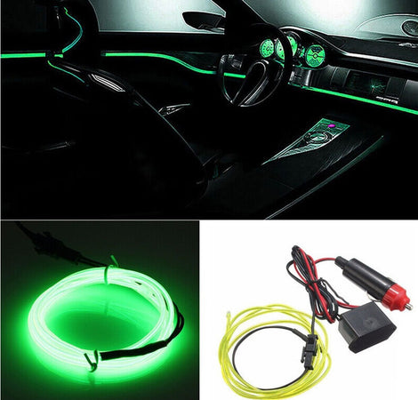 Strip Led 3 Metri Per Interni Auto Decorativa con Presa Accendisigari Colore Verde
