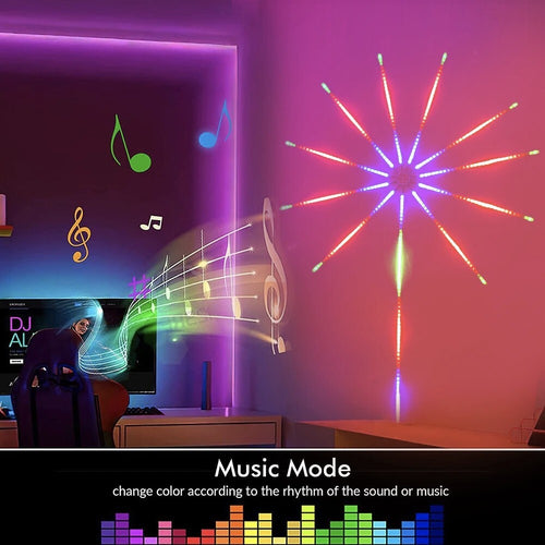 Strip Led Adesiva Effetto Fuochi D'artificio Controllo Smart A Tempo Di Musica Illuminazione/Strisce LED Trade Shop italia - Napoli, Commerciovirtuoso.it