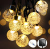 Strip LED Luci Solari e USB da Giardino 8 m 50 LED Impermeabili 8 modalità per Feste Natale Compleanni Luce Bianco Caldo