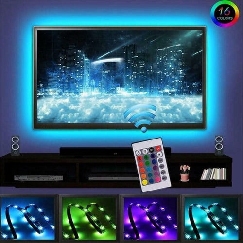 Strip-Led-Rgb-Striscia-200cm-Con-Attacco-Usb-Per-Retroilluminazione-Televisore