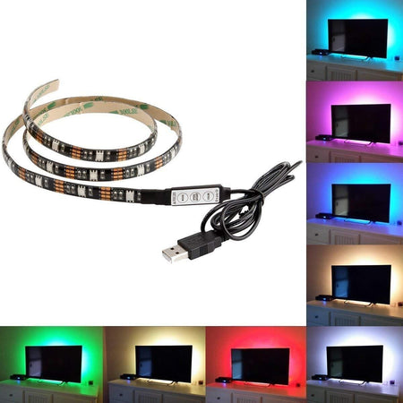 Strip Led Striscia Usb 100cm L5 6.48w 5v Per Retroilluminazione Televisore Tv Illuminazione/Strisce LED Trade Shop italia - Napoli, Commerciovirtuoso.it