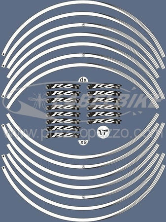 STRISCE-ADESIVE-compatibili-per-MOTO-YAMAHA-YZF-R6-adesivi-CERCHI-17'-Bianche