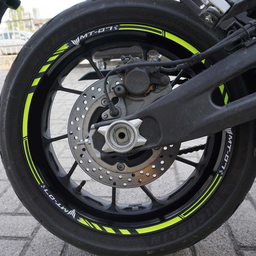 Strisce-Adesive-per-Cerchi-Ruote-Moto-compatibili-Con-Yamaha-MT-07---Giallo-Fluo