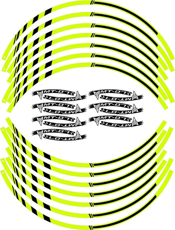 Strisce-Adesive-per-Cerchi-Ruote-Moto-compatibili-Con-Yamaha-MT-07---Giallo-Fluo