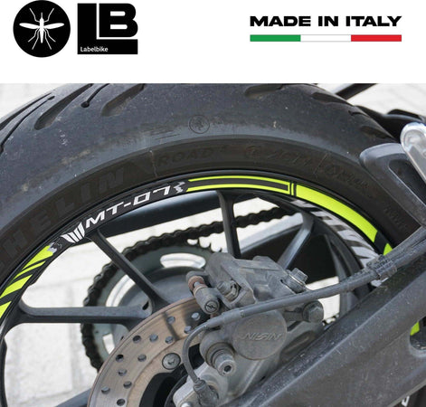Strisce-Adesive-per-Cerchi-Ruote-Moto-compatibili-Con-Yamaha-MT-07---Giallo-Fluo
