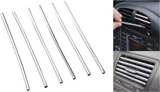 10 Strisce Cromate Universali Per Bocchetta Aria Condizionata Chrome 21.5 Cm Auto e Moto/Parti per auto/Allestimenti interni/Rifiniture interne Trade Shop italia - Napoli, Commerciovirtuoso.it