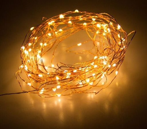Striscia-3-Metri-Strip-Led-Bobina-Flessibile-A-Batterie-Filo-Di-Rame-Luce