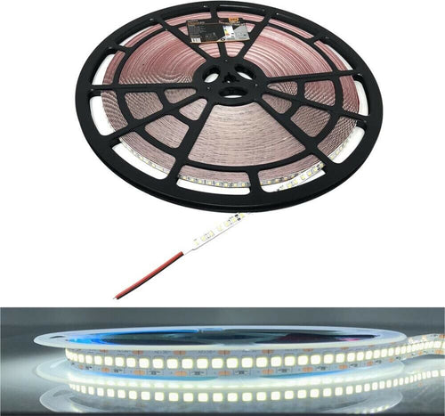 Striscia-6000-Led-Luce-Bianca-6500k-Bobina-50-Mt-24v-Strip-Adesiva-2835-Smd-Universo