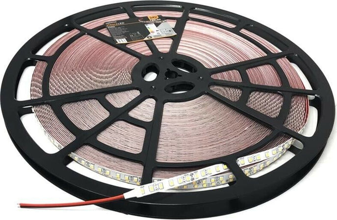 Striscia-6000-Led-Luce-Bianca-6500k-Bobina-50-Mt-24v-Strip-Adesiva-2835-Smd-Universo