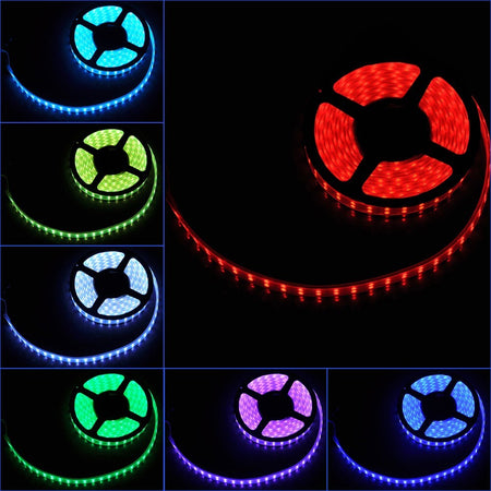 Striscia A Led Rgb 5 Mt Metri 300 Smd 5050 Bobina Strip Adesiva Con Telecomando Illuminazione/Strisce LED Trade Shop italia - Napoli, Commerciovirtuoso.it