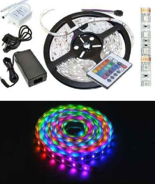 STRISCIA A LED SMD 5050 RGB IP65 5 METRI BOBINA CON ALIMENTATORE E TELECOMANDO Illuminazione/Strisce LED Trade Shop italia - Napoli, Commerciovirtuoso.it