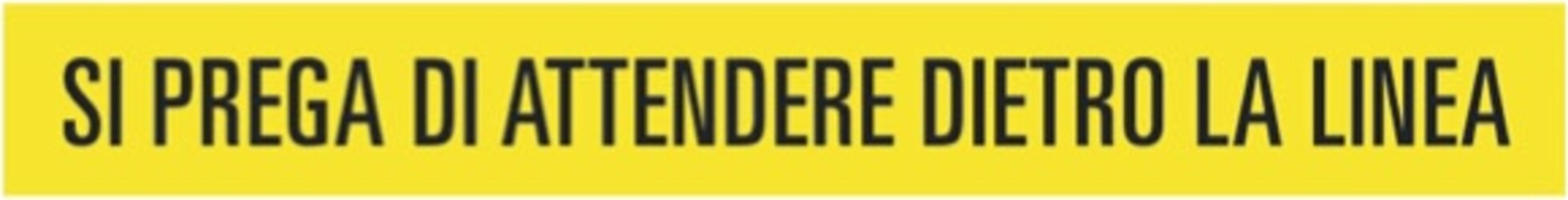 Striscia adesiva da terra - PVC - 120x15 cm - ''Si prega di attendere dietro la linea'' - Cartelli Segnalatori Fai da te/Sicurezza e protezione/Attrezzature per sicurezza sul lavoro/Segnaletica antinfortunistica Eurocartuccia - Pavullo, Commerciovirtuoso.it