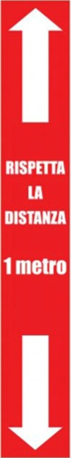 Striscia adesiva da terra - ''Rispetta la distanza di 1 mt'' - 100x15 cm Fai da te/Sicurezza e protezione/Attrezzature per sicurezza sul lavoro/Segnaletica antinfortunistica Eurocartuccia - Pavullo, Commerciovirtuoso.it