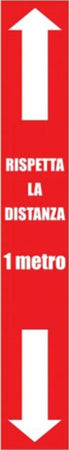 Striscia adesiva da terra - ''Rispetta la distanza di 1 mt'' - 100x15 cm Fai da te/Sicurezza e protezione/Attrezzature per sicurezza sul lavoro/Segnaletica antinfortunistica Eurocartuccia - Pavullo, Commerciovirtuoso.it
