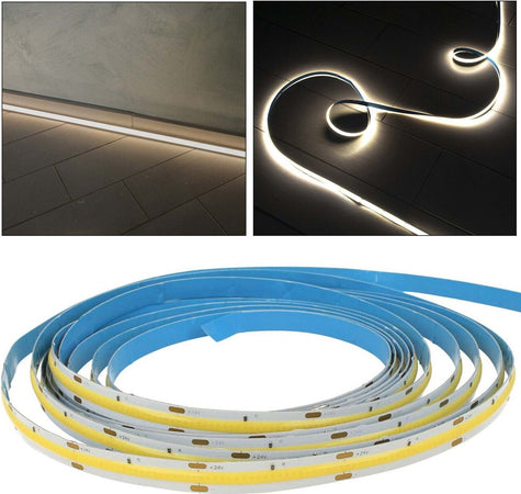 Striscia-Flex-DC24V-Strip-COB-3200-LED-10-Metri-120W-Alta-Luminosità-9500Lm-IP20