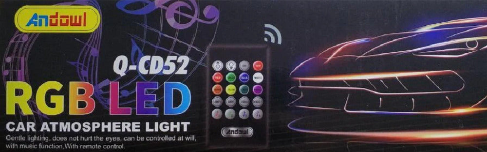 Striscia Interni Auto 12led Rgb Luci Vano Piedi Atmosfera Telecomando 12v Q-cd52 Illuminazione/Strisce LED Trade Shop italia - Napoli, Commerciovirtuoso.it
