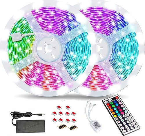 Striscia LED 20M SHENXI Strisce Led RGB con 44 Tasti Telecomando IR 16 Colori 21 Modalità Luci Colorate per Decorazioni Cucina Bar Festa